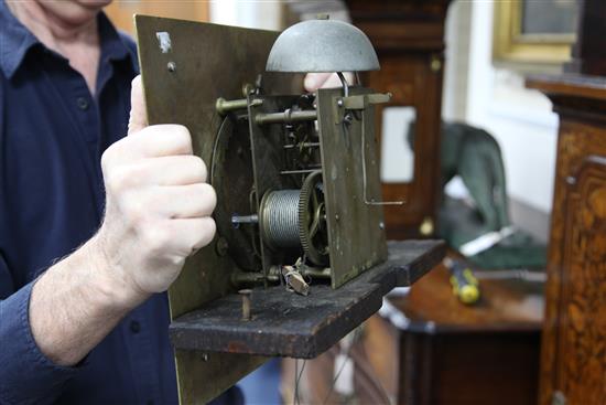 John Naishbourn of Gloucester. An early 18th century eight day longcase clock, 6ft 7in.